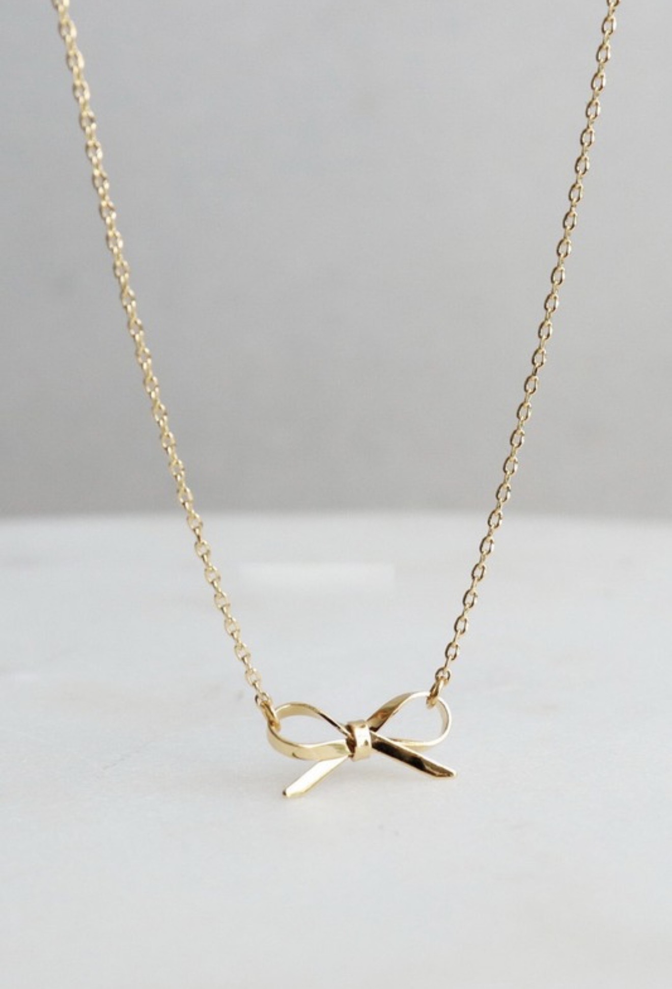 Gold Bow Necklace